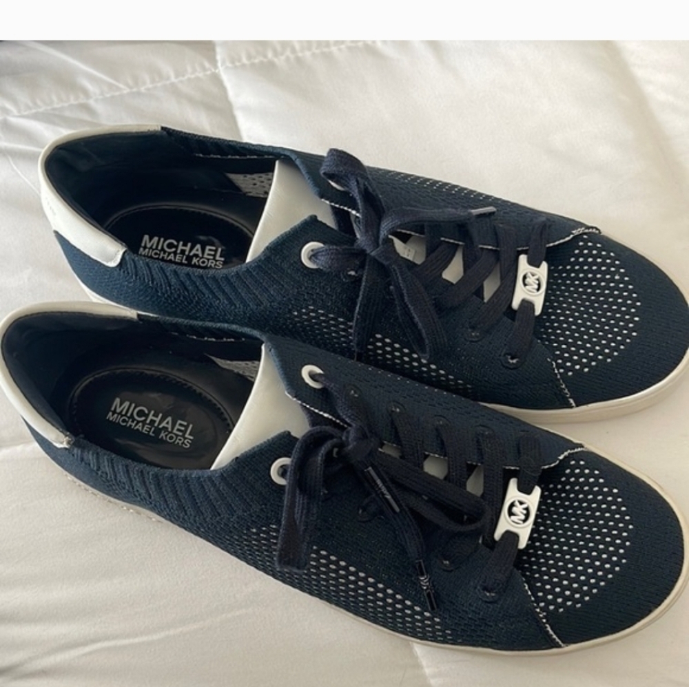 Michael Kors Navy and White Men's Sneakers